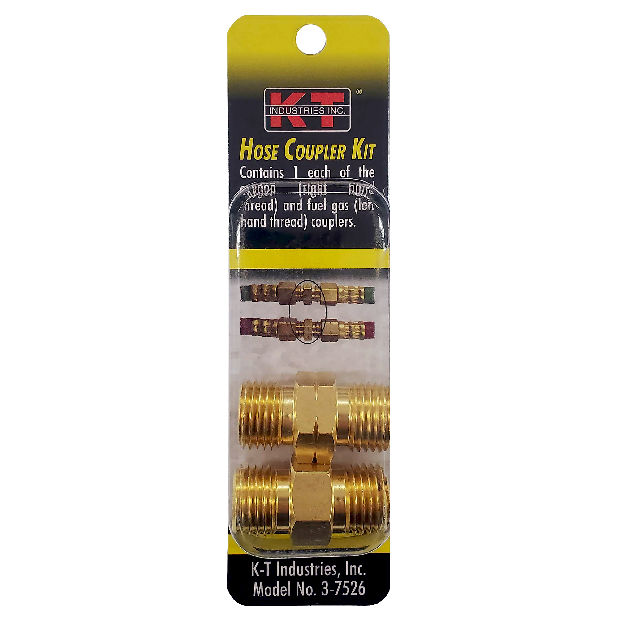 K-T Industries Hose Coupler Kit — Fits 3/16in. & 1/4in. Hose, Oxygen and Acetylene, Model# 3-7526